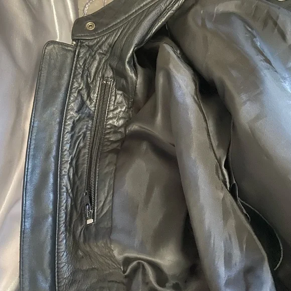 Harley-Davidson Sz L Men’s Black Leather Winged Jacket - Picture 15 of 15